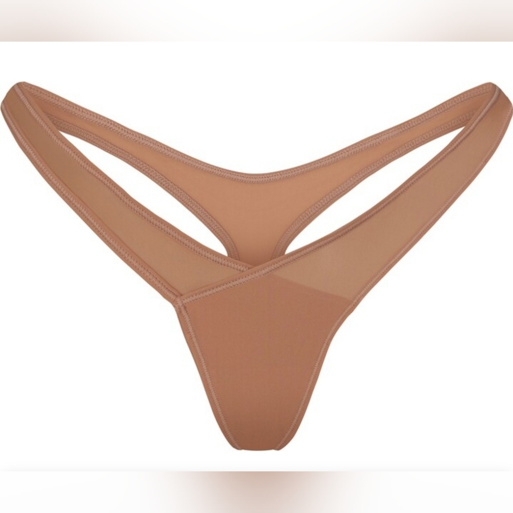 SKIMS JELLY SHEER HIGH CUT THONG/ SIENNA/ NWT/4X